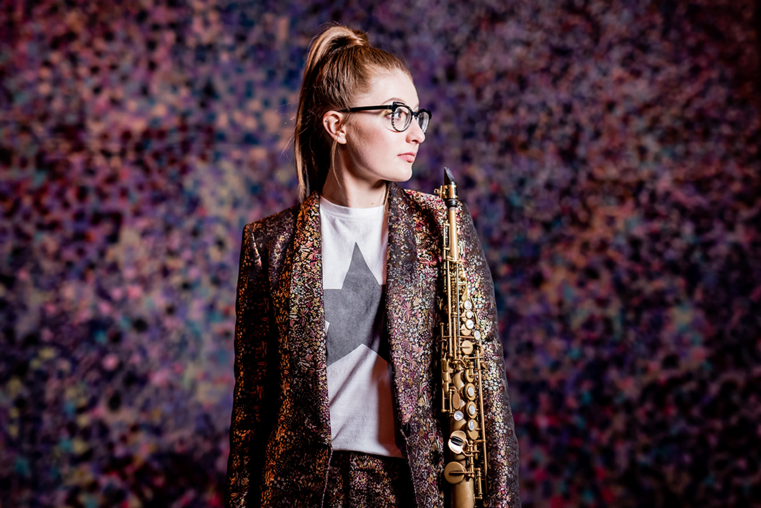 Jess Gillam with Soprano Sax - Photo Credit Decca Classics